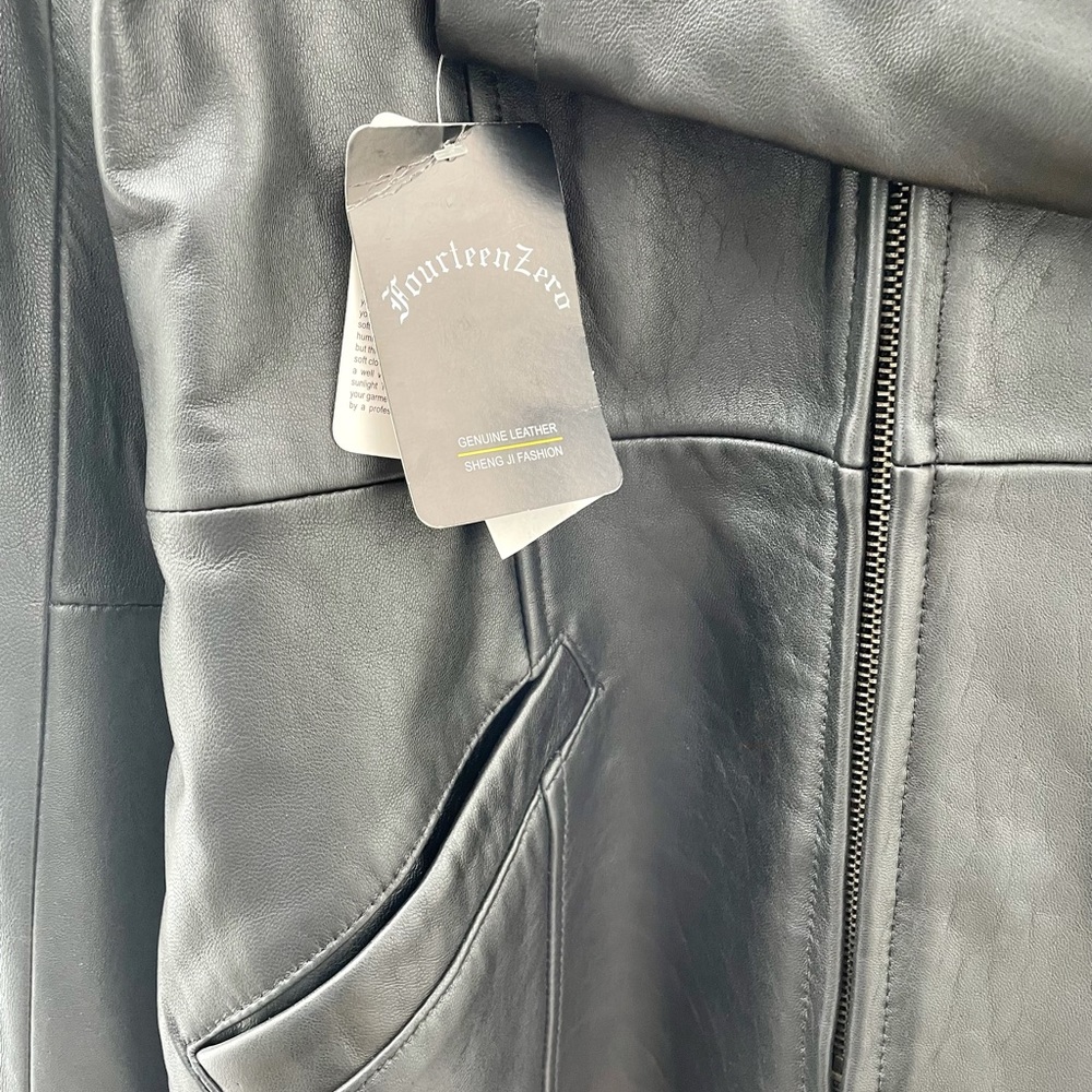 NWT Fourteen Zero 100% Genuine Leather Jacket - Picture 4 of 14